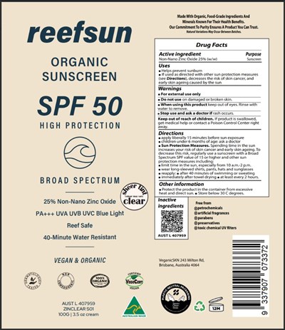 Label For Airless Pump (Reefsun Spf50)
